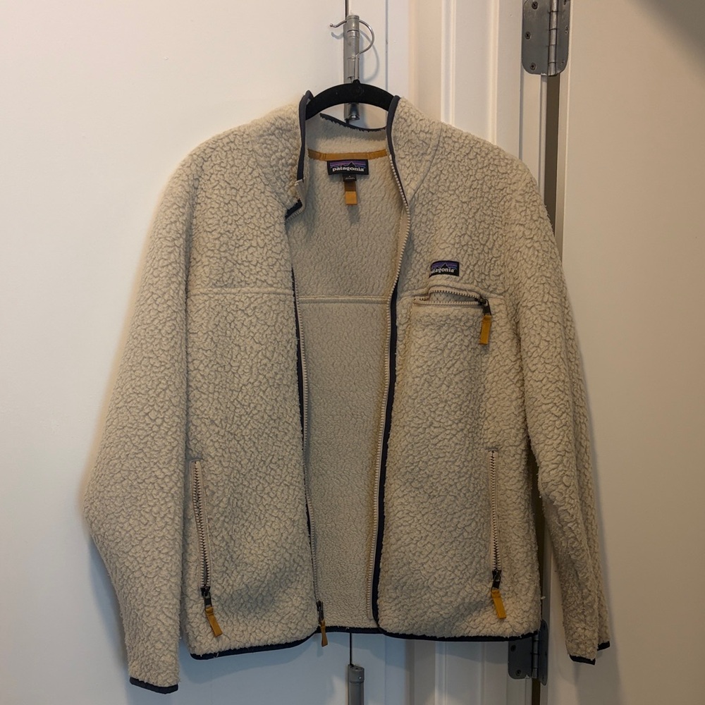 Patagonia Cream Retro-Style Sherpa Jacket